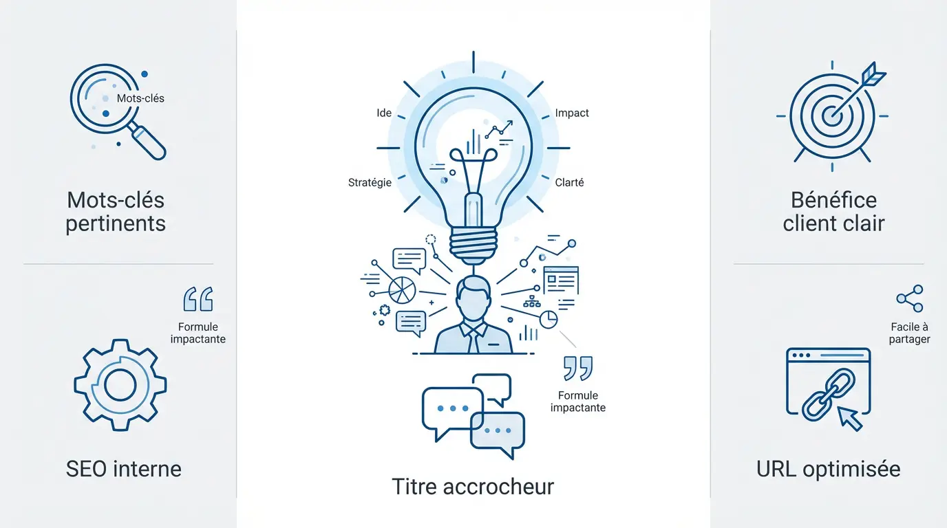 Infographie expliquant comment optimiser le titre et l'URL de son profil LinkedIn pour les recruteurs
