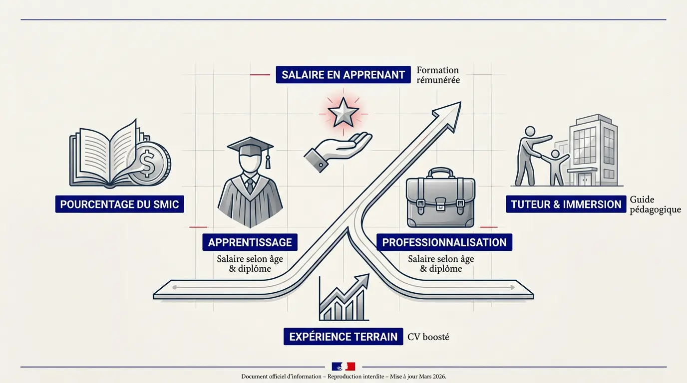 Jeune alternante en entreprise discutant avec son tuteur de formation