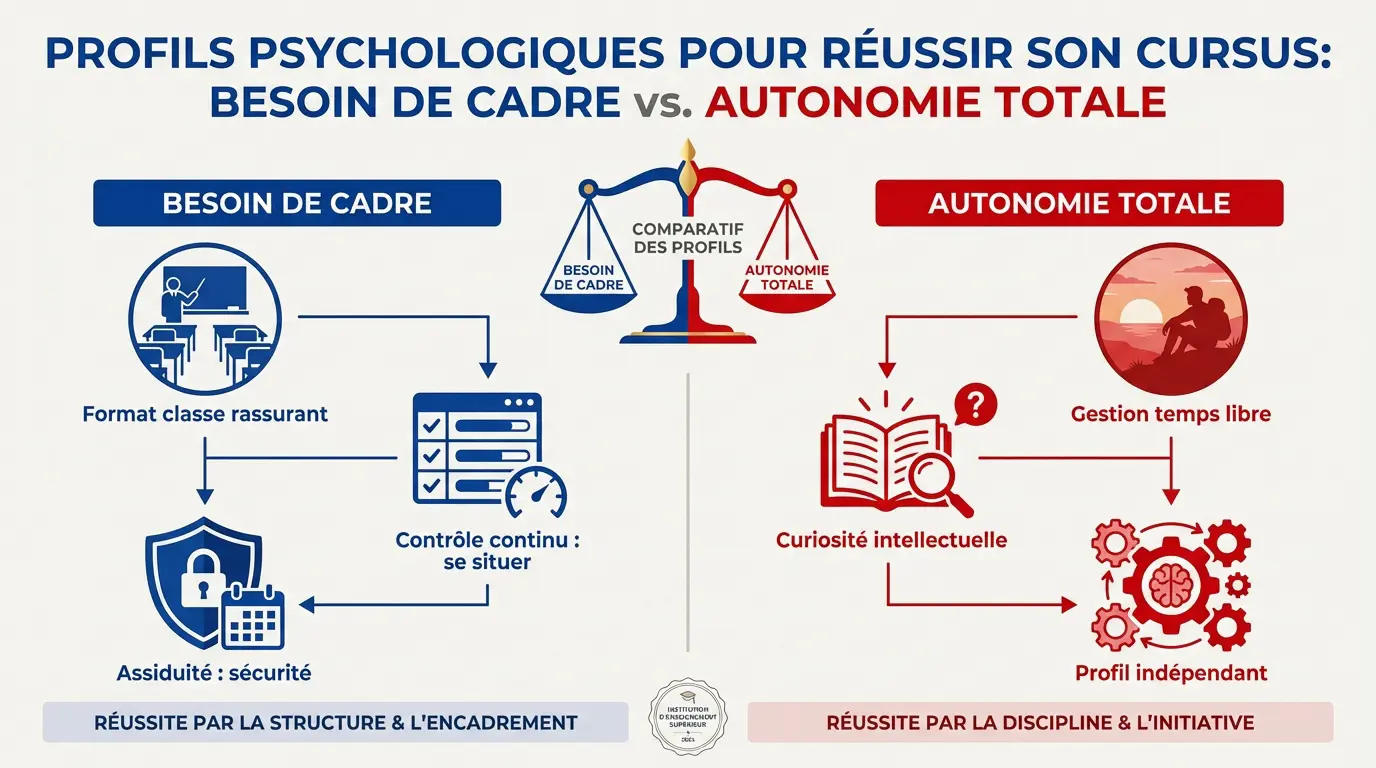 Étudiants en pleine réflexion sur leur orientation entre BTS, BUT et licence