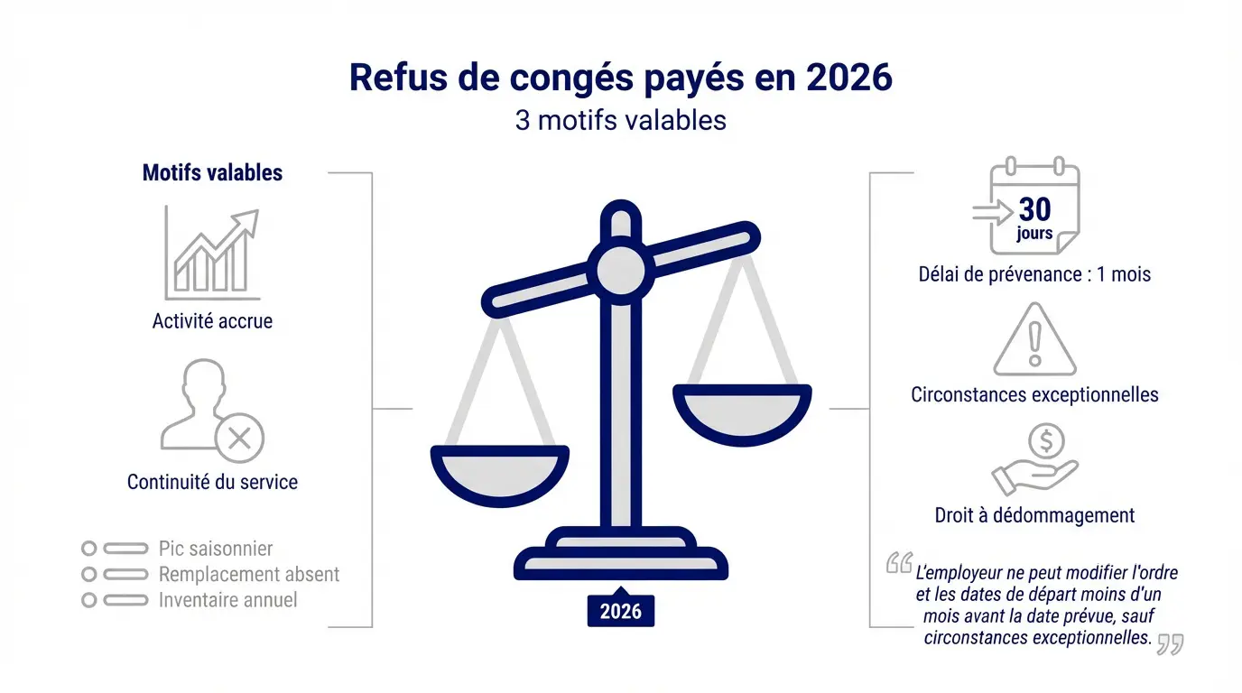 Salarie discutant d'un refus de congés payés avec son employeur