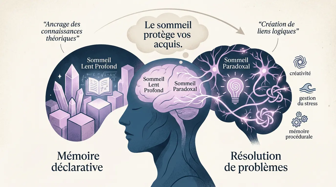 Représentation des phases du sommeil et de la consolidation de la mémoire