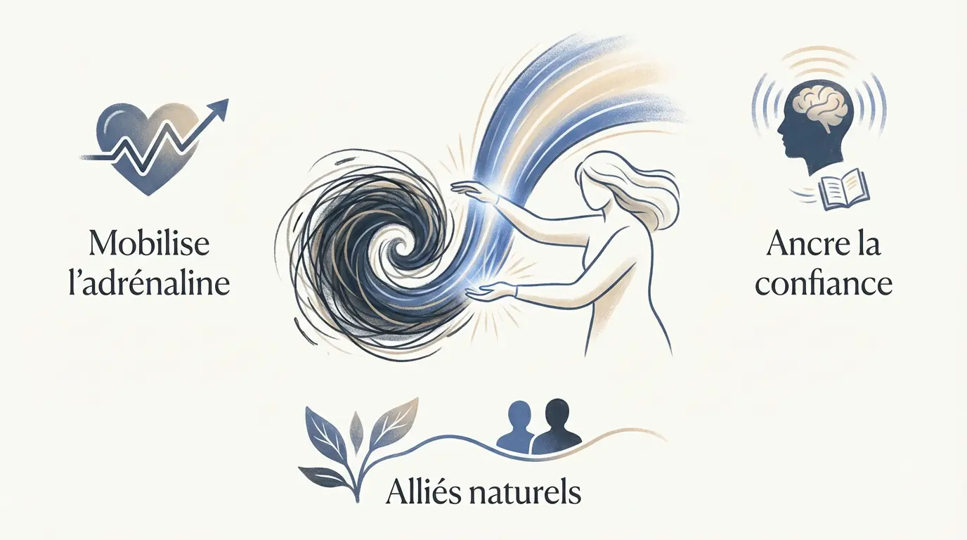 Illustration de la clarté mentale et de la gestion du stress pour réussir ses examens